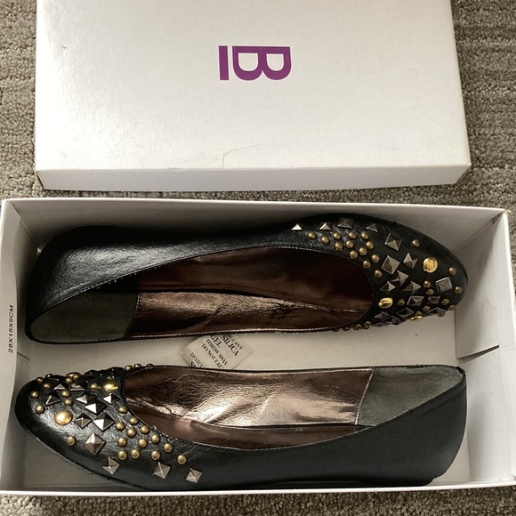 Bakers Black Studded Flats - Picture 9 of 10
